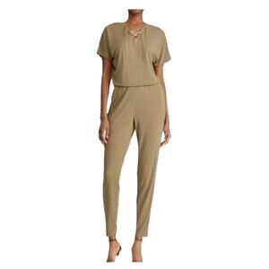 Lauren Ralph Lauren Women Jumpsuit Olive Tapered Leg Romper sz PL, Office career